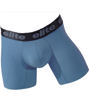 708 Boxer Medio-Largo Algodón Peinado Azul Petroleo